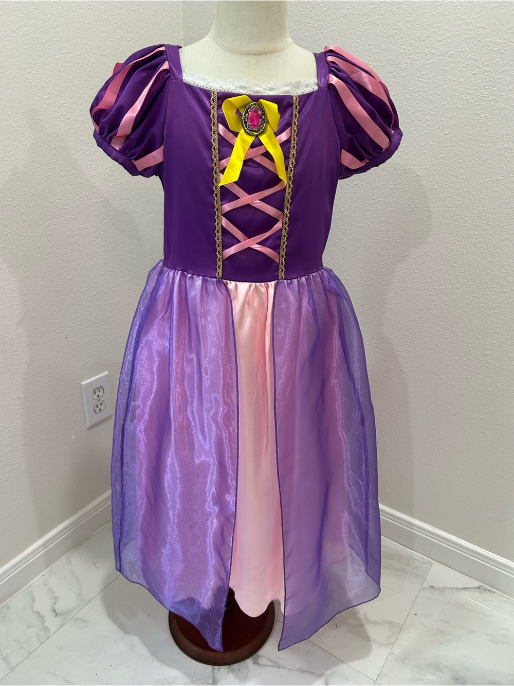 Rapunzel Inspired Princess Kids Costume Dress, Size 10/12